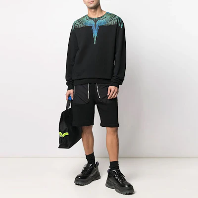 Marcelo Burlon County of Milan SS21 漸層翅膀連帽上衣 黑色 (). CMBA009R21FLE0011069 Lookbook Marcelo Burlon County of Milan SS21 漸層翅膀連帽上衣 黑色 (). CMBA009R21FLE0011069