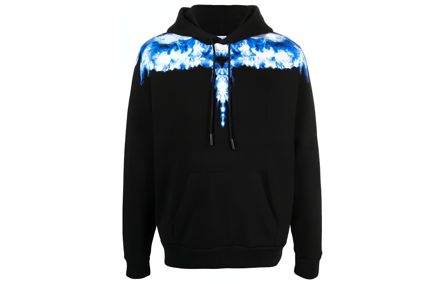 Marcelo Burlon County of Milan SS21 Smoke Wings Hoodie Jacket Black Men. CMBB007R21FLE0031042
