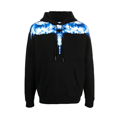 Marcelo Burlon County of Milan SS21 Smoke Wings Hoodie Jacket Black Men. CMBB007R21FLE0031042