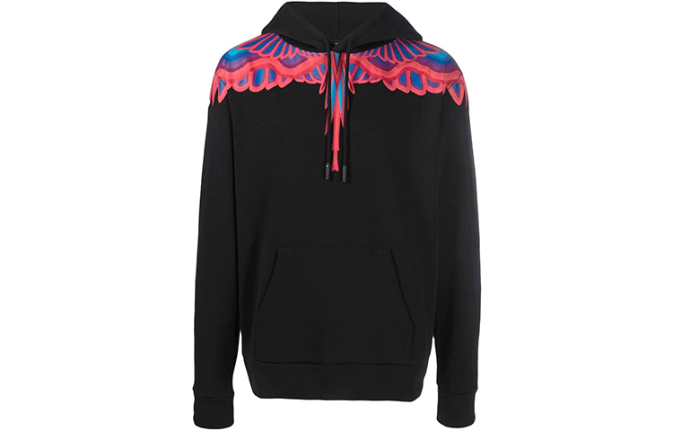 Marcelo Burlon County of Milan SS23 Animal Print Oversized Hoodie Black Mens CMBB007F23FLE003