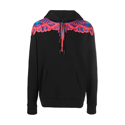 Marcelo Burlon County of Milan SS23 Animal Print Oversized Hoodie Black Mens CMBB007F23FLE003