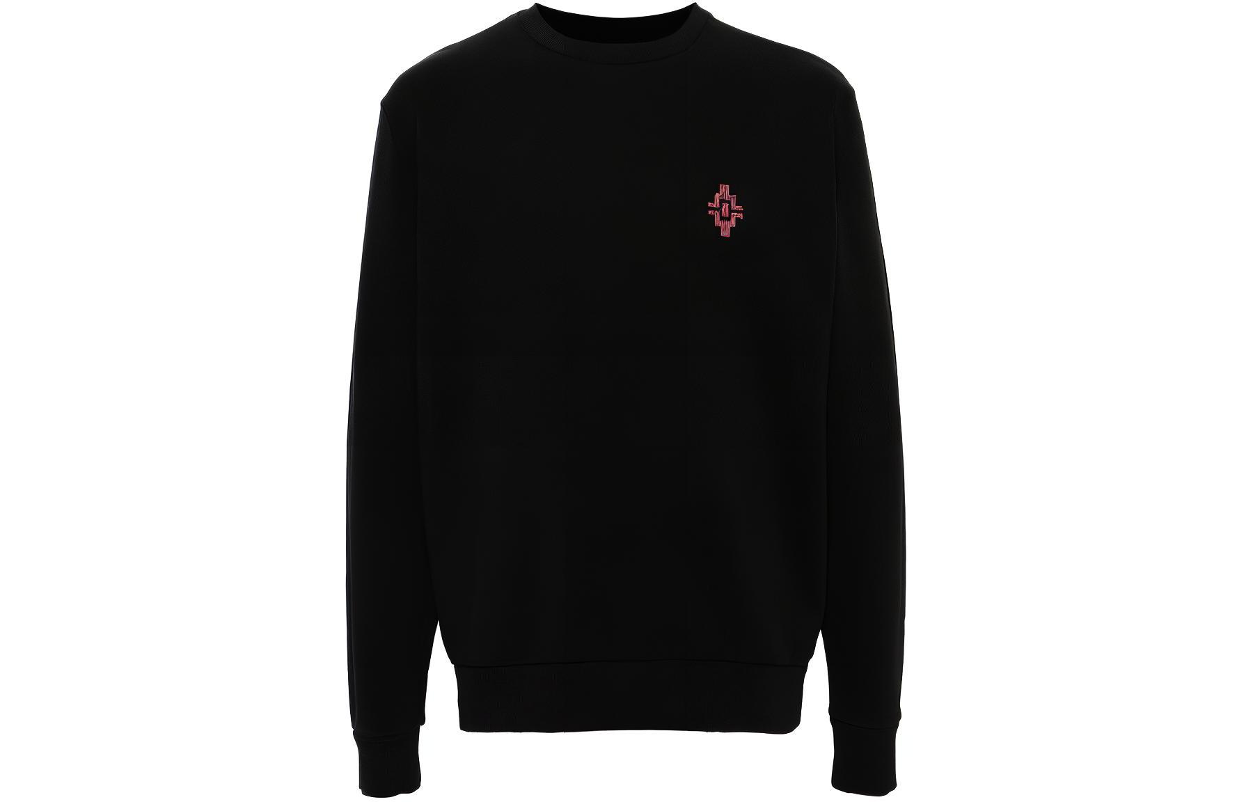 Marcelo Burlon County of Milan SS24 Graffiti Print Crewneck Sweatshirt Black Men CMBA097S24FLE001100C-BLACK