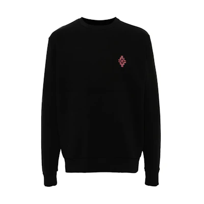 Marcelo Burlon County of Milan SS24 Graffiti Print Crewneck Sweatshirt Black Men CMBA097S24FLE001100C-BLACK