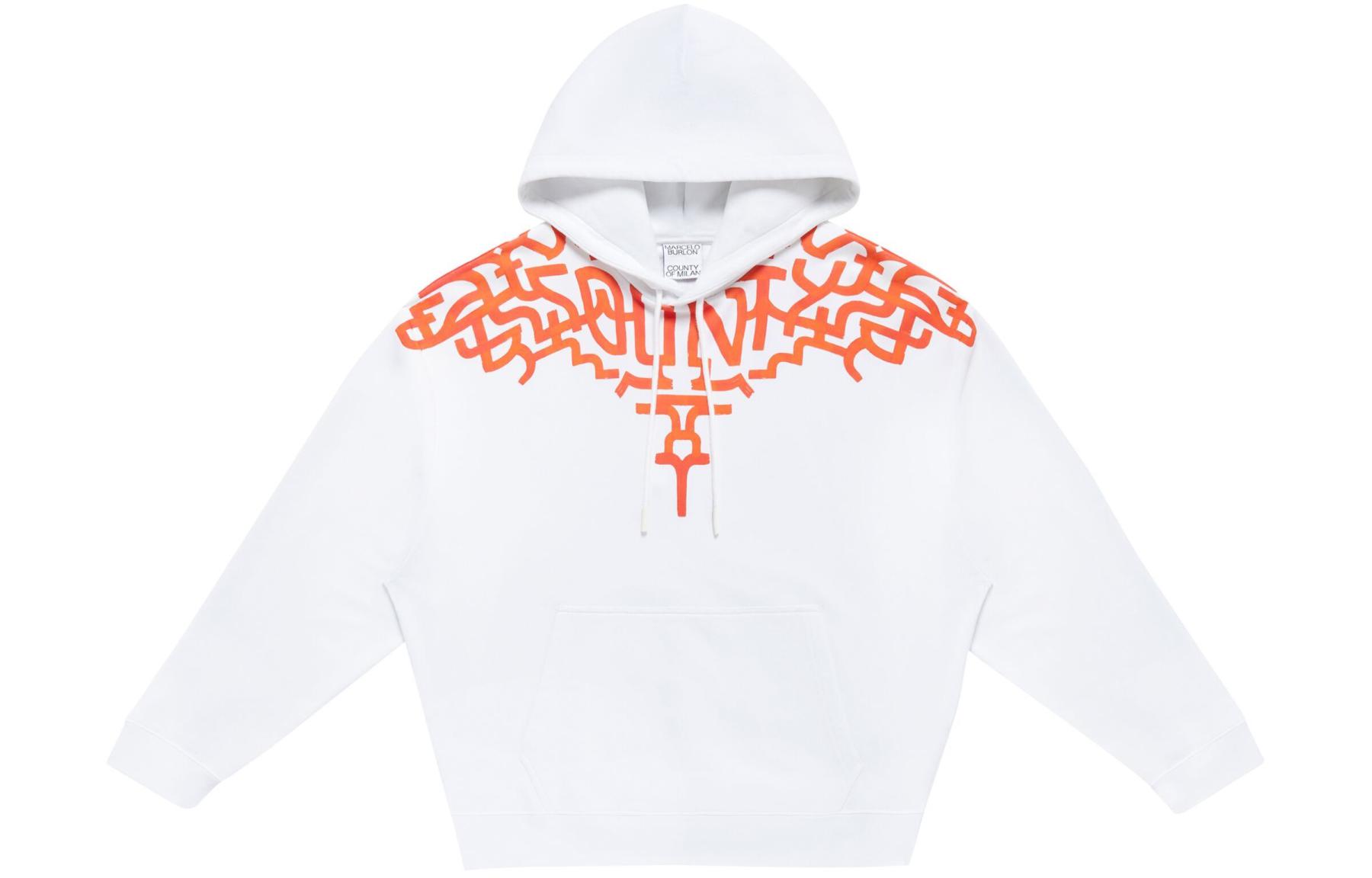 Marcelo Burlon County of Milan SS24 Graphic Hoodie Men’s Black CMBB106S24FLE002-BLACK