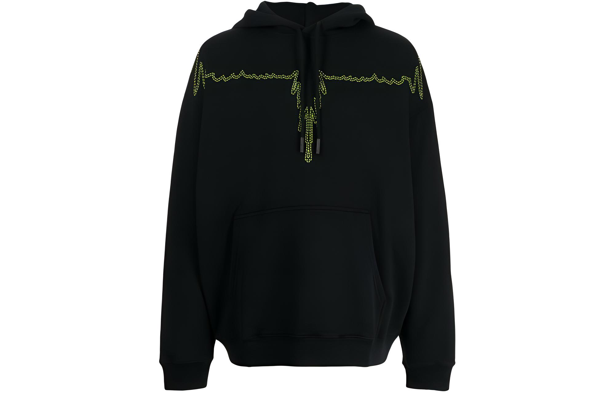 Marcelo Burlon County of Milan SS24 Graphic Print Crewneck Sweatshirt Black CMBA009S24FLE0011050-BLACK