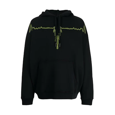 Marcelo Burlon County of Milan SS24 Graphic Print Crewneck Sweatshirt Black CMBA009S24FLE0011050-BLACK