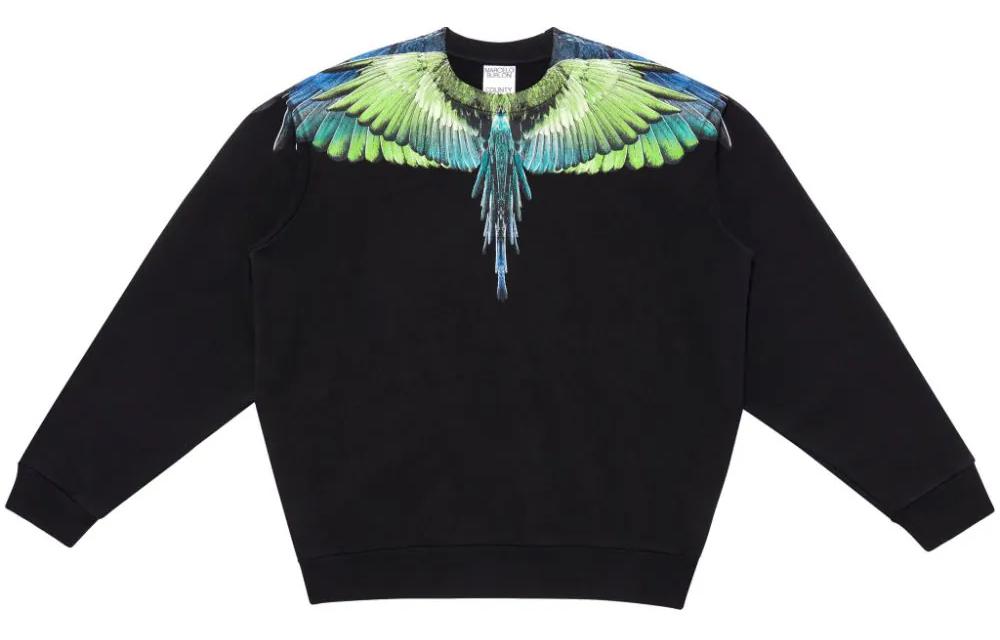 Marcelo Burlon County of Milan SS24 Graphic Print Hoodie Black Casual Wear CMBB007S24FLE0051001-BLACK