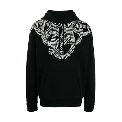 Marcelo Burlon County of Milan SS24 Logo Pullover Hoodie Black CMBB106S24FLE0041023-BLACK