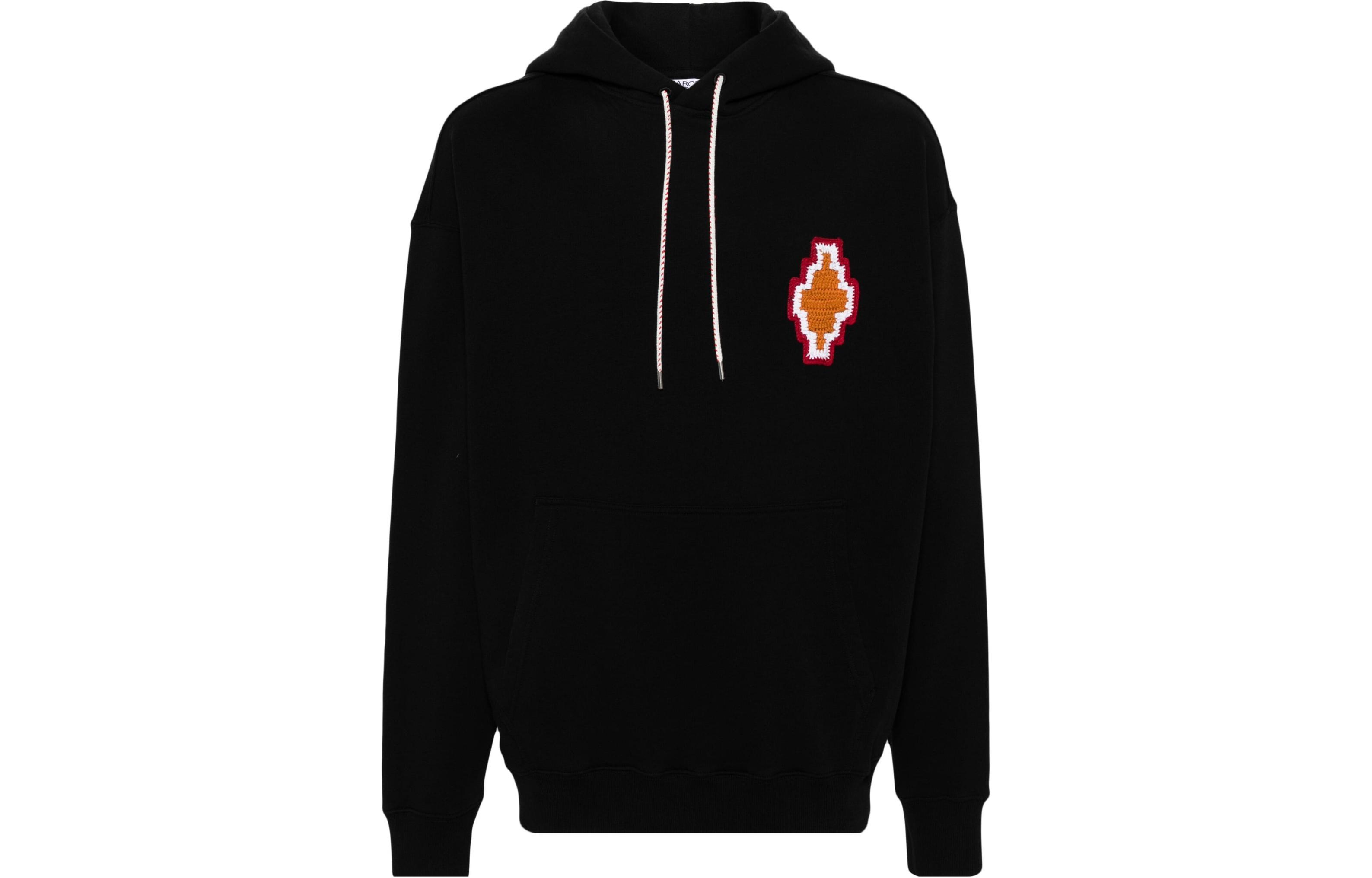 Marcelo Burlon County of Milan SS24 Pattern Print White Pullover Hoodie CMBB007S24FLE0010150-WHITE