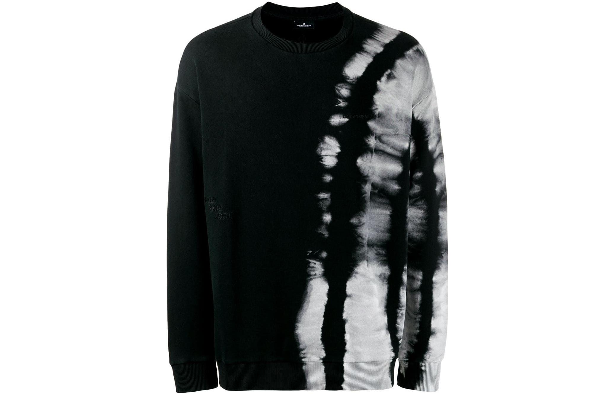 MARCELO BURLON COUNTY OF MILAN Tie-Dye Crewneck Sweatshirt Blue CMBA097S24FLE0024501