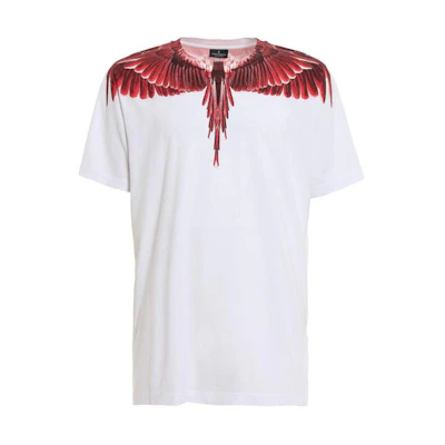Marcelo Burlon County of Milan White Animal Wings Graphic Print T-Shirt CMAA018E190010030188