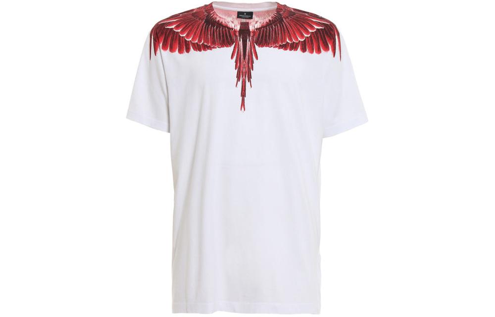 Order マルセロバーロン ミラン アニマルウィング 白 グラフィックプリント Tシャツ CMAA018E190010030188