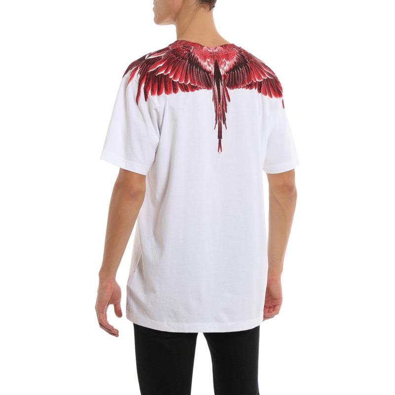 Purchase マルセロバーロン ミラン アニマルウィング 白 グラフィックプリント Tシャツ CMAA018E190010030188