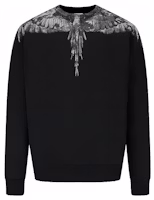 MARCELO BURLON COUNTY OF MILAN Wing Print Black Sweatshirt Men. CMBA009E20FLE0021007 MARCELO BURLON COUNTY OF MILAN Wing Print Black Sweatshirt Men. CMBA009E20FLE0021007