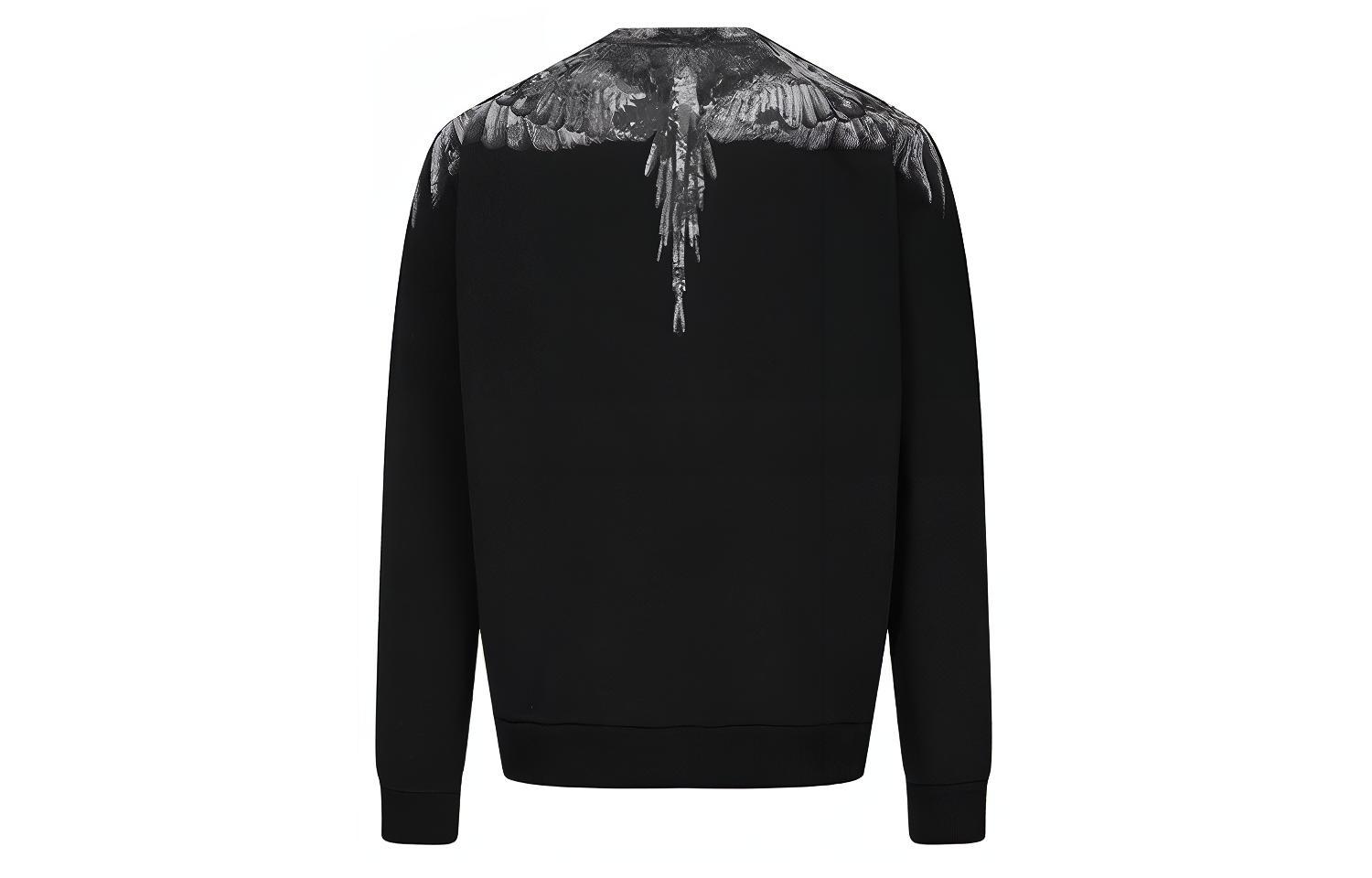 Lookbook マルセロバーロン カウンティオブミラン ウィングプリント ブラックスウェット メンズ CMBA009E20FLE0021007