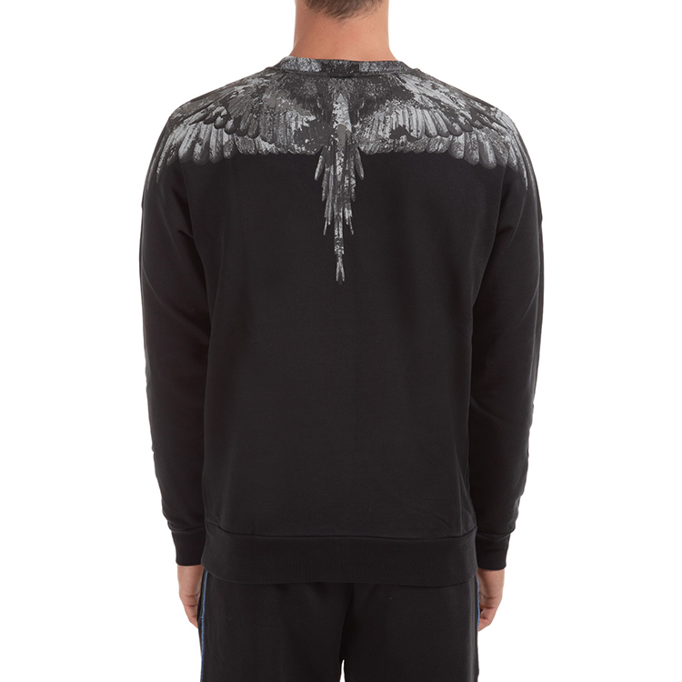 Purchase マルセロバーロン カウンティオブミラン ウィングプリント ブラックスウェット メンズ CMBA009E20FLE0021007