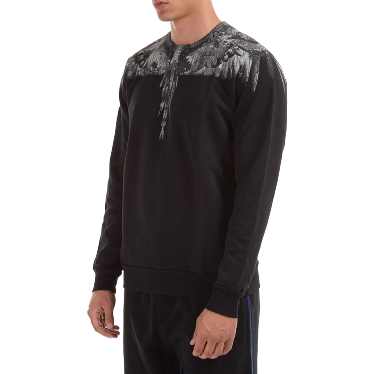 Sizing マルセロバーロン カウンティオブミラン ウィングプリント ブラックスウェット メンズ CMBA009E20FLE0021007