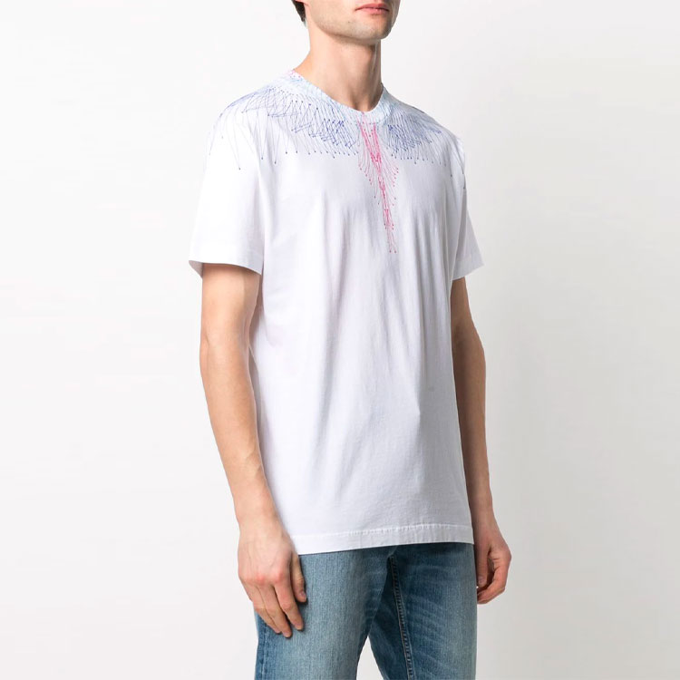 Shop マルセロ・ブーロン ウィングプリント メンズカジュアルスポーツTシャツ CMAA018R21JER0040145