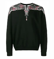 Marcelo Burlon County of Milan Wings Print Pullover Sweatshirt Black CMBA009E196300081088 Marcelo Burlon County of Milan Wings Print Pullover Sweatshirt Black CMBA009E196300081088