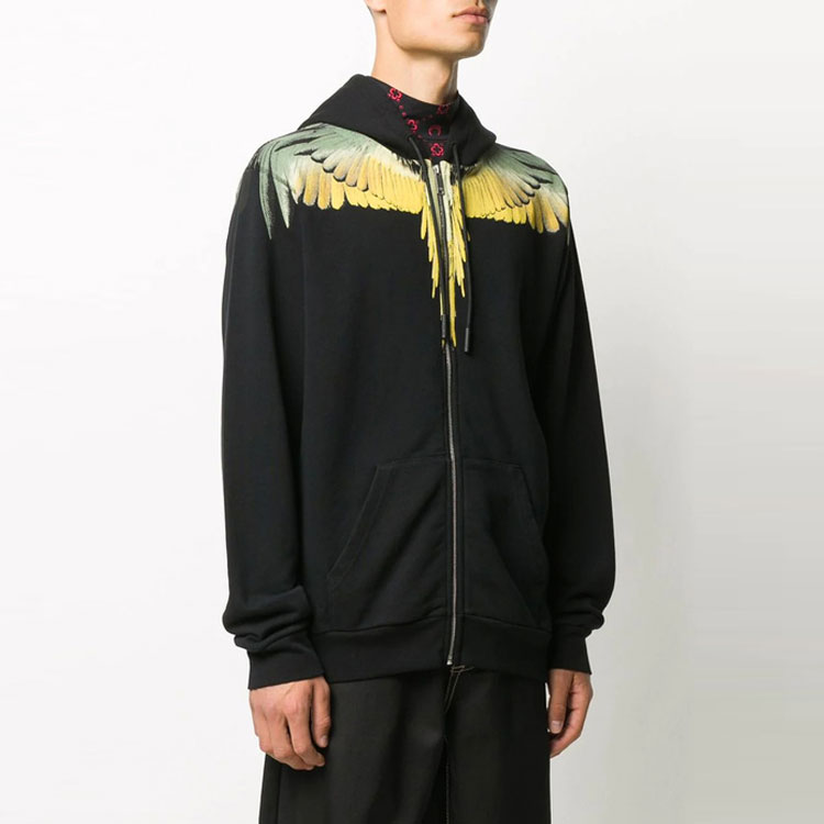 Lookbook 马塞洛伯伦米兰之翼黄色拉链连帽衫黑色 CMBE001F20FLE0011016
