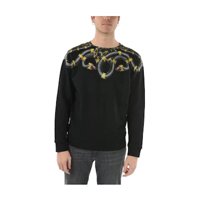 Marcelo Burlon County SS23 Graphic Print Crewneck Sweatshirt Black () CMBA009S170680641088