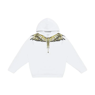 Marcelo Burlon County Wing Print Hoodie White SS22 Fashion CMAB044S22JER0010125
