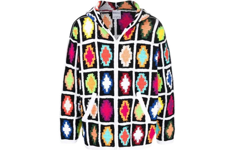 Marcelo Burlon Distressed Letter Print Crewneck Sweatshirt Green CMBA082R20FLE001-6159