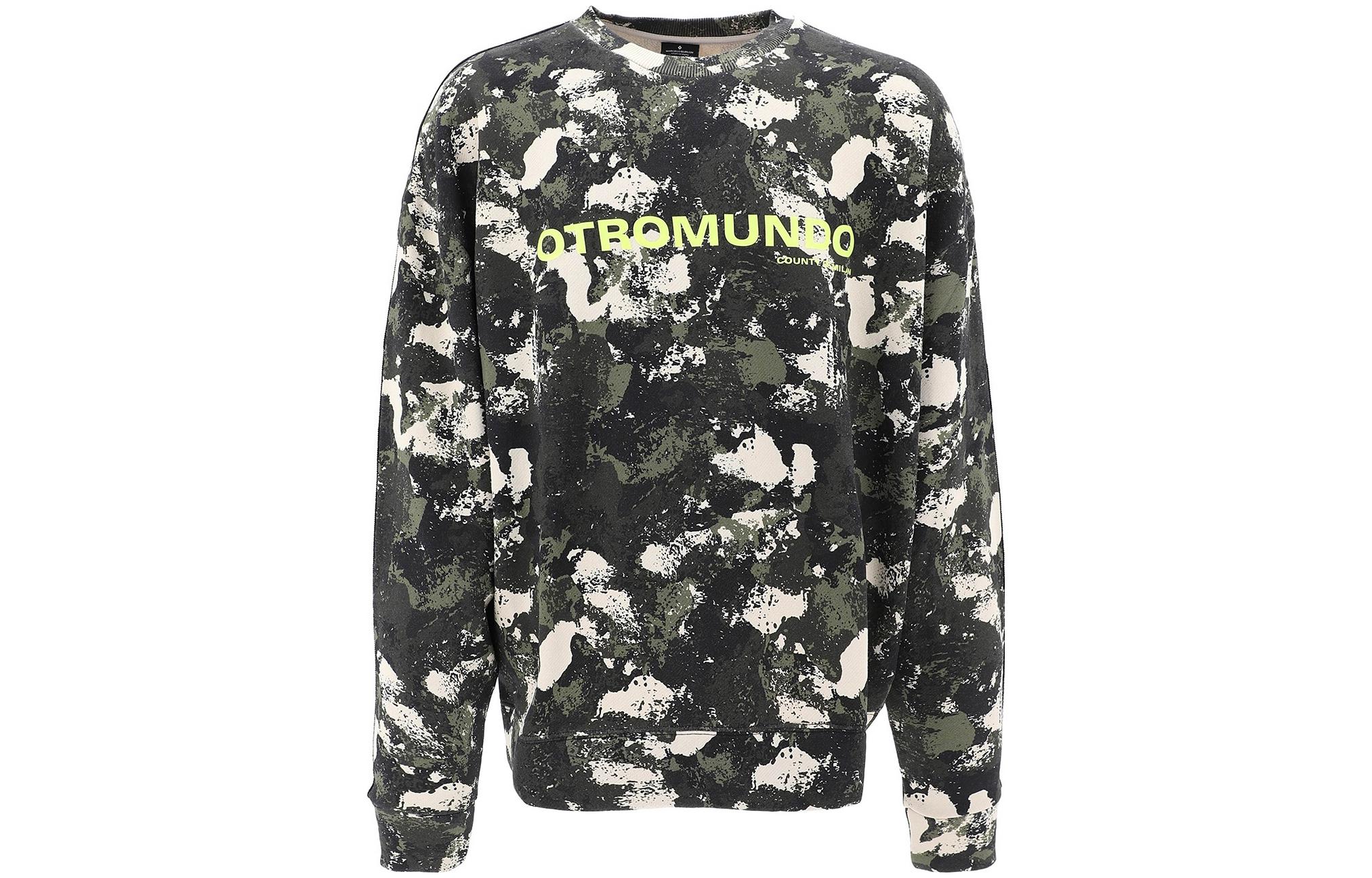 Marcelo Burlon Dog Head Graphic Print Black Pullover Sweatshirt Men’s Long Sleeve CMBA009S186300121088