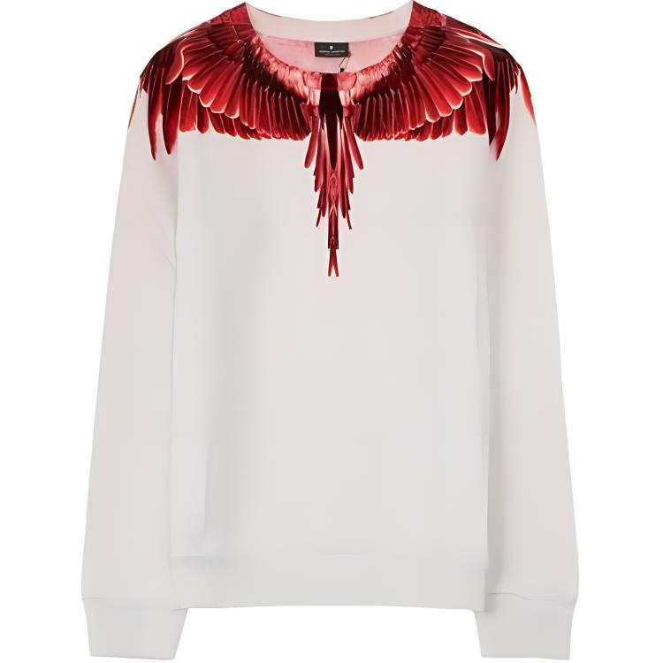 Marcelo Burlon Feather Sleeve Print Jacket - Dark Blue CMEN012F22FAB001-4901