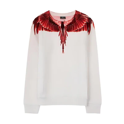 Marcelo Burlon Feather Sleeve Print Jacket - Dark Blue CMEN012F22FAB001-4901