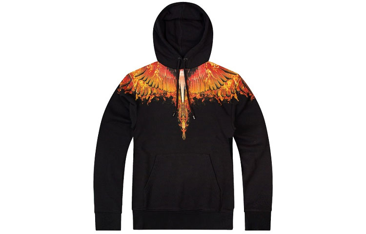 Marcelo Burlon Floral Hoodie with Drawstring Long Sleeves CMBB040F19B39002-1018