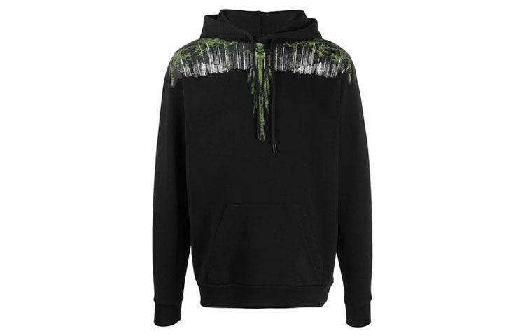 Marcelo Burlon FW21 Astral Print Zip-Up Bomber Hoodie Jacket Black Men CMEH028F21FAB0021020