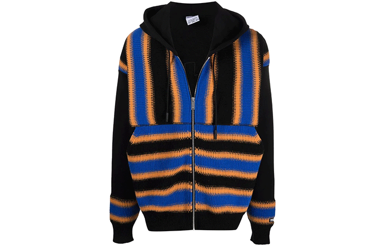 Marcelo Burlon FW21 Black Pullover Sweatshirt with Logo Patch Design CMBA094F21FLE0011001