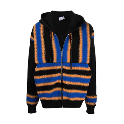 Marcelo Burlon FW21 Black Pullover Sweatshirt with Logo Patch Design CMBA094F21FLE0011001