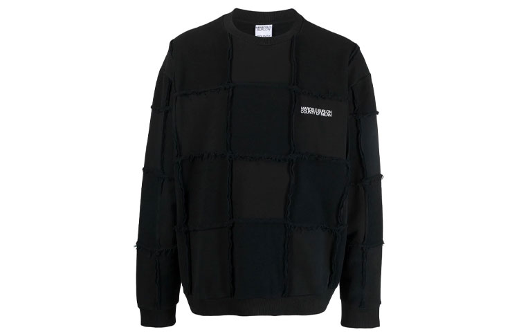 Marcelo Burlon FW21 Black Wings Logo Print Long-Sleeve Crewneck Sweatshirt Men CMBA009F21FLE0031040