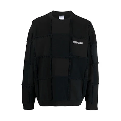 Marcelo Burlon FW21 Black Wings Logo Print Long-Sleeve Crewneck Sweatshirt Men CMBA009F21FLE0031040