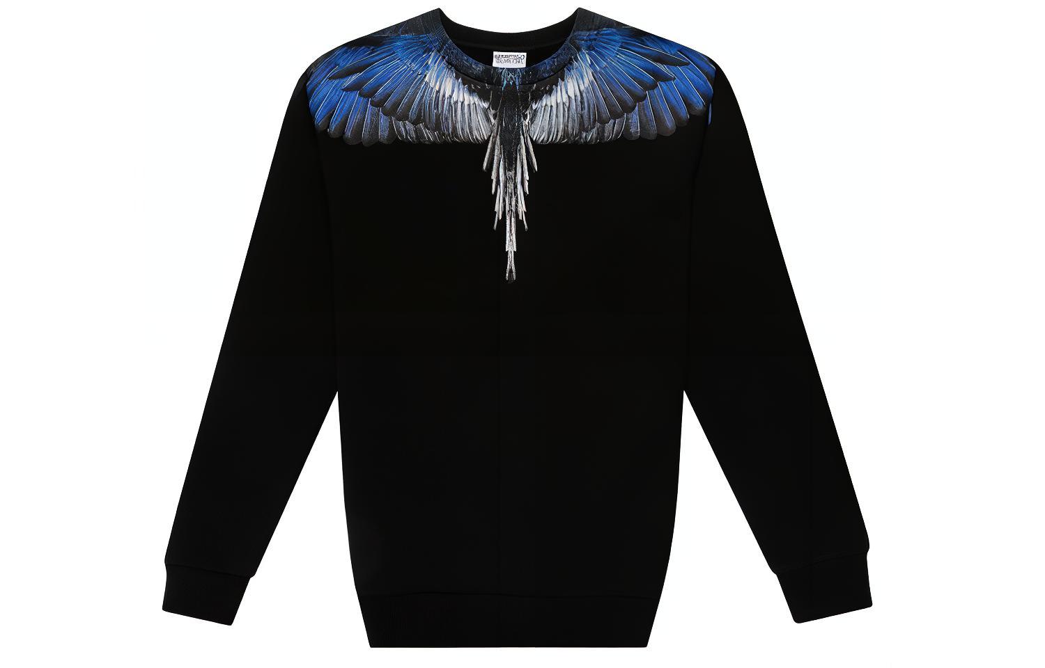 Marcelo Burlon FW21 County of Milan Camo Hooded Windbreaker Jacket Navy Mens CMEB037F21FAB0024945