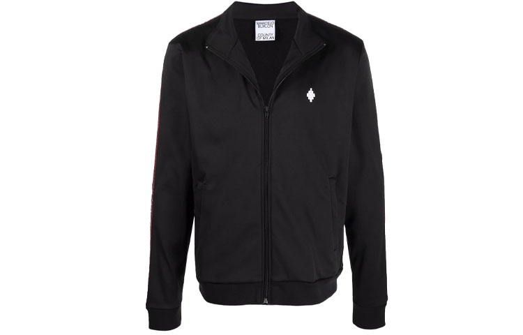 Marcelo Burlon FW21 Cross Logo Crewneck Pullover Sweatshirt Black () CMBA049F21FLE0041001