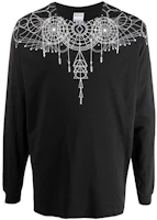 Marcelo Burlon FW21 Geometric Print Crewneck Long Sleeve Tee Black CMAB007F21JER0031001 Marcelo Burlon FW21 Geometric Print Crewneck Long Sleeve Tee Black CMAB007F21JER0031001
