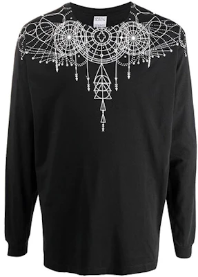 マルセロバーロン FW21 幾何学柄 クルーネック 長袖Tシャツ ブラック CMAB007F21JER0031001 Buy マルセロバーロン FW21 幾何学柄 クルーネック 長袖Tシャツ ブラック CMAB007F21JER0031001