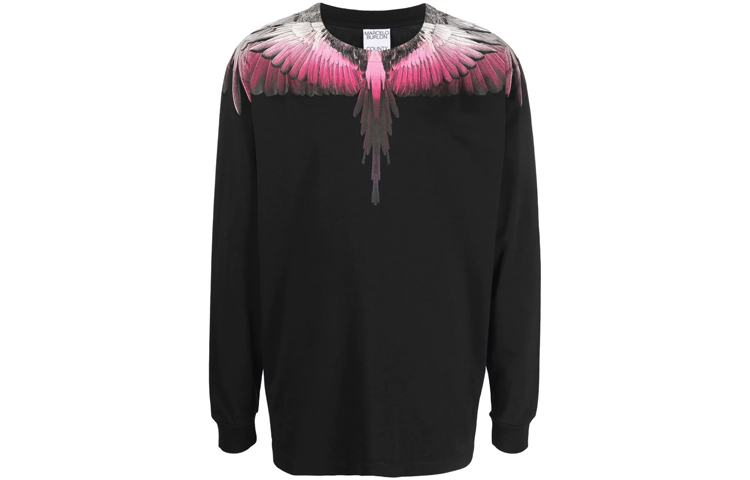 Marcelo Burlon FW21 Red Graphic Printed Oversized Hoodie Mens CMBB095F21FLE0012701