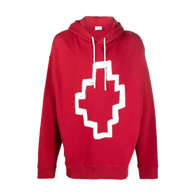 Marcelo Burlon FW21 Red Logo Crewneck Pullover Printed Long Sleeve Sweatshirt Men CMBA049F21FLE0032701