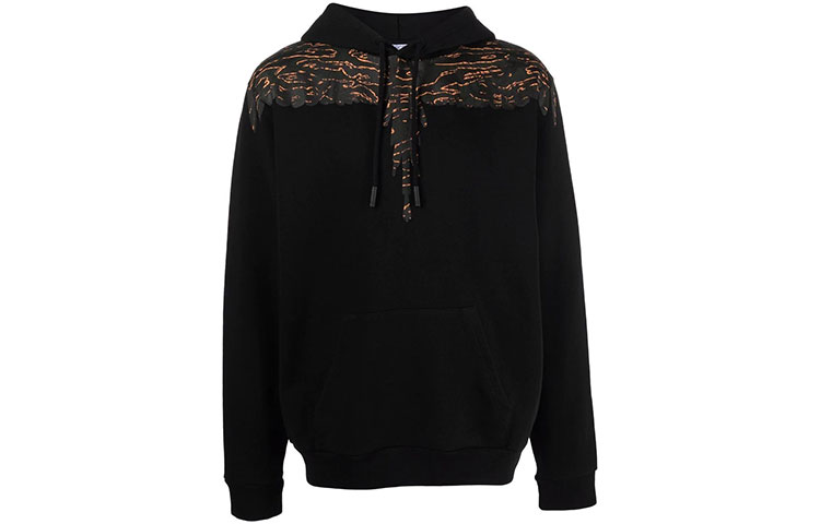 Marcelo Burlon FW21 Wings Print Hoodie Black CMBB007F21FLE0021056