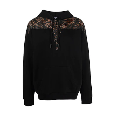 Marcelo Burlon FW21 Wings Print Hoodie Black CMBB007F21FLE0021056
