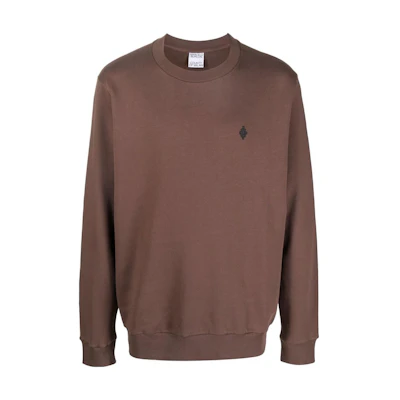 Marcelo Burlon FW22 Brown Hoodie with Back Graphic Print for Men CMBB040F22FLE0016010
