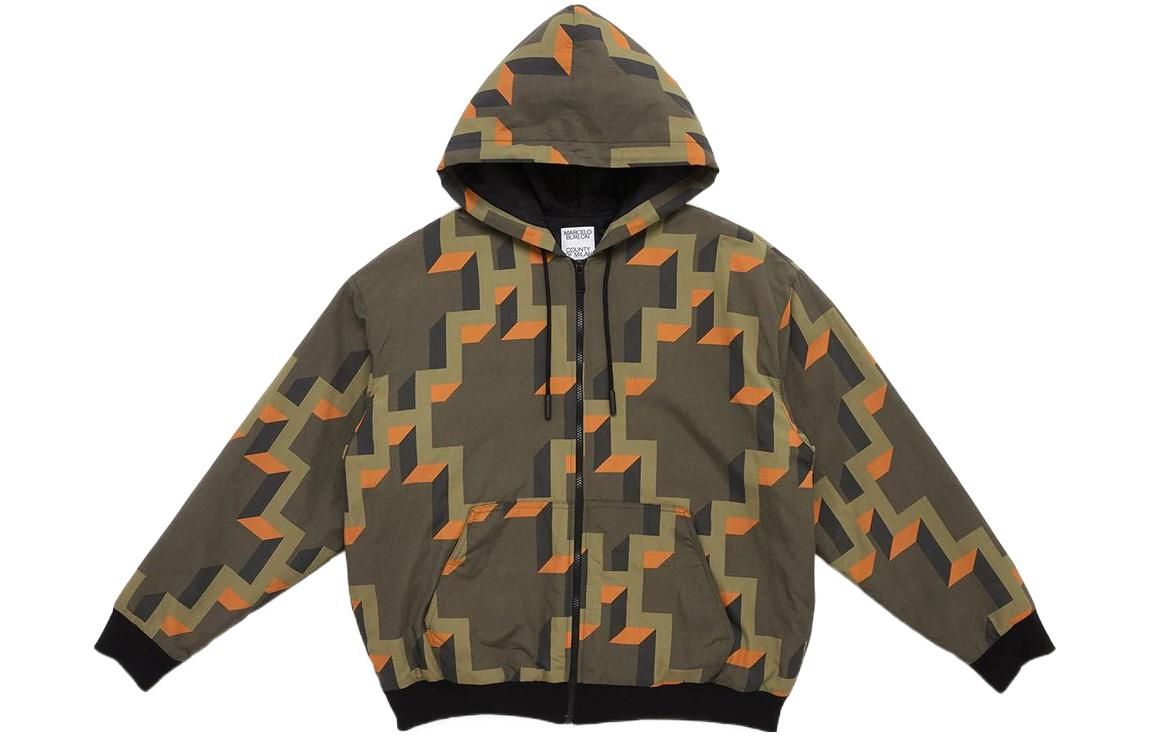 Marcelo Burlon FW22 Feather Print Black Pullover Hoodie CMBB106F22FLE0051006