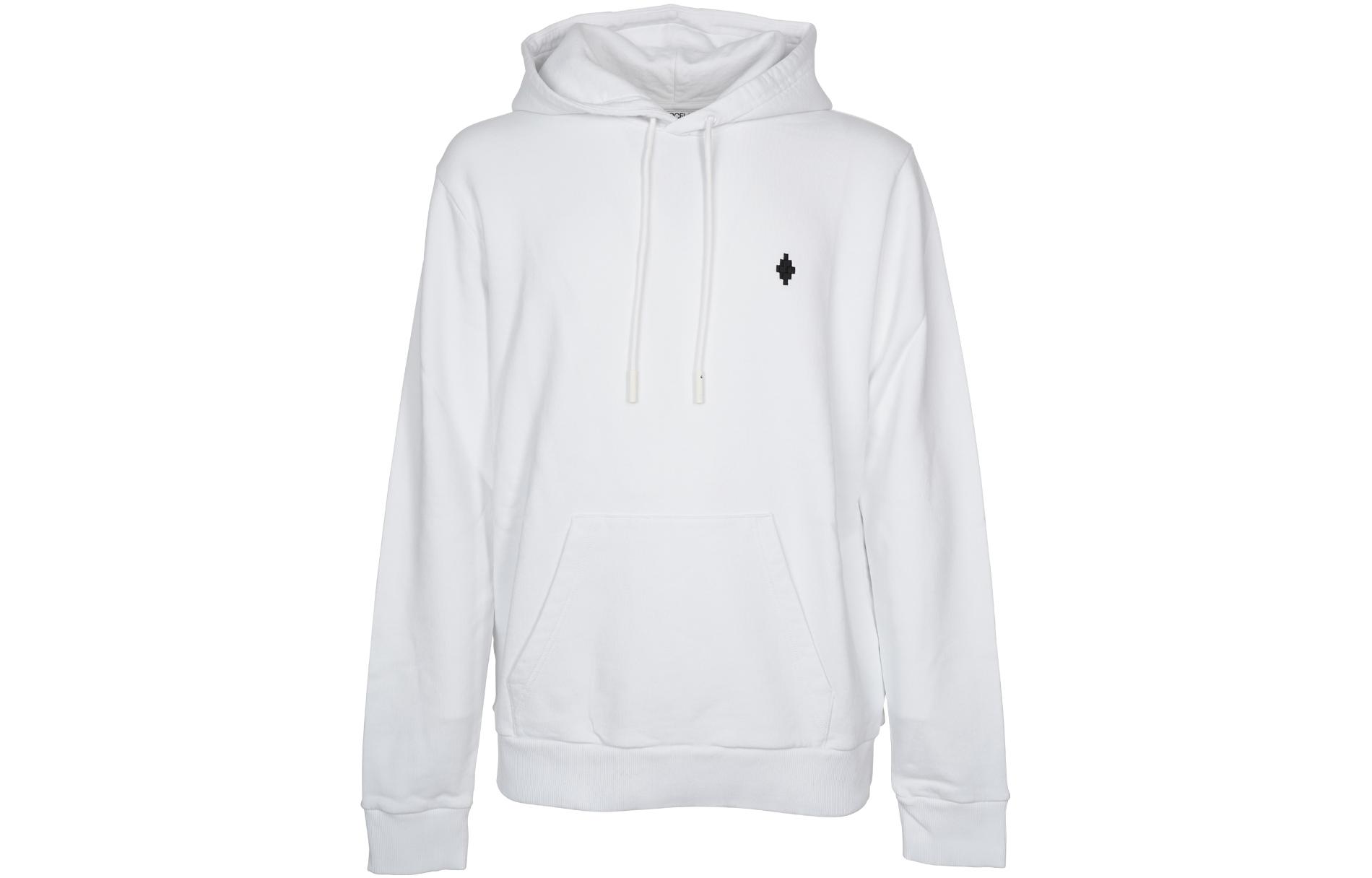 Marcelo Burlon FW22 Ivory Logo Print Colorblock Crewneck Sweatshirt CMBA097F22FLE0030416