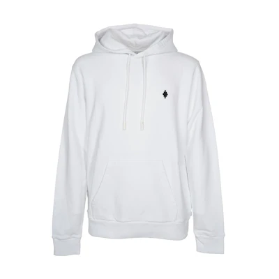 Marcelo Burlon FW22 Ivory Logo Print Colorblock Crewneck Sweatshirt CMBA097F22FLE0030416