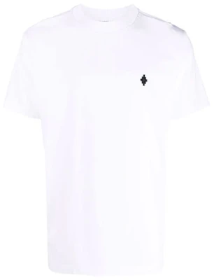 Camiseta Blanca Marcelo Burlon FW22 Logo Bordado Crewneck. CMAA018C99JER0020110 Order Camiseta Blanca Marcelo Burlon FW22 Logo Bordado Crewneck. CMAA018C99JER0020110