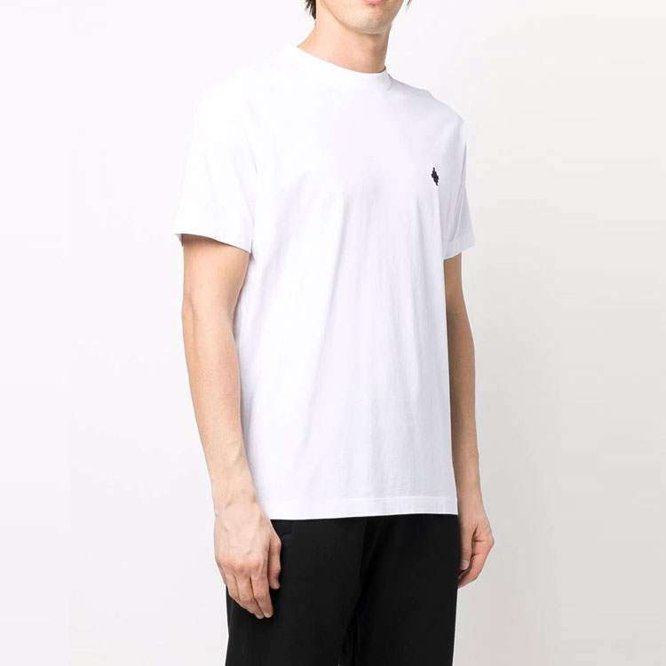 Purchase Camiseta Blanca Marcelo Burlon FW22 Logo Bordado Crewneck. CMAA018C99JER0020110